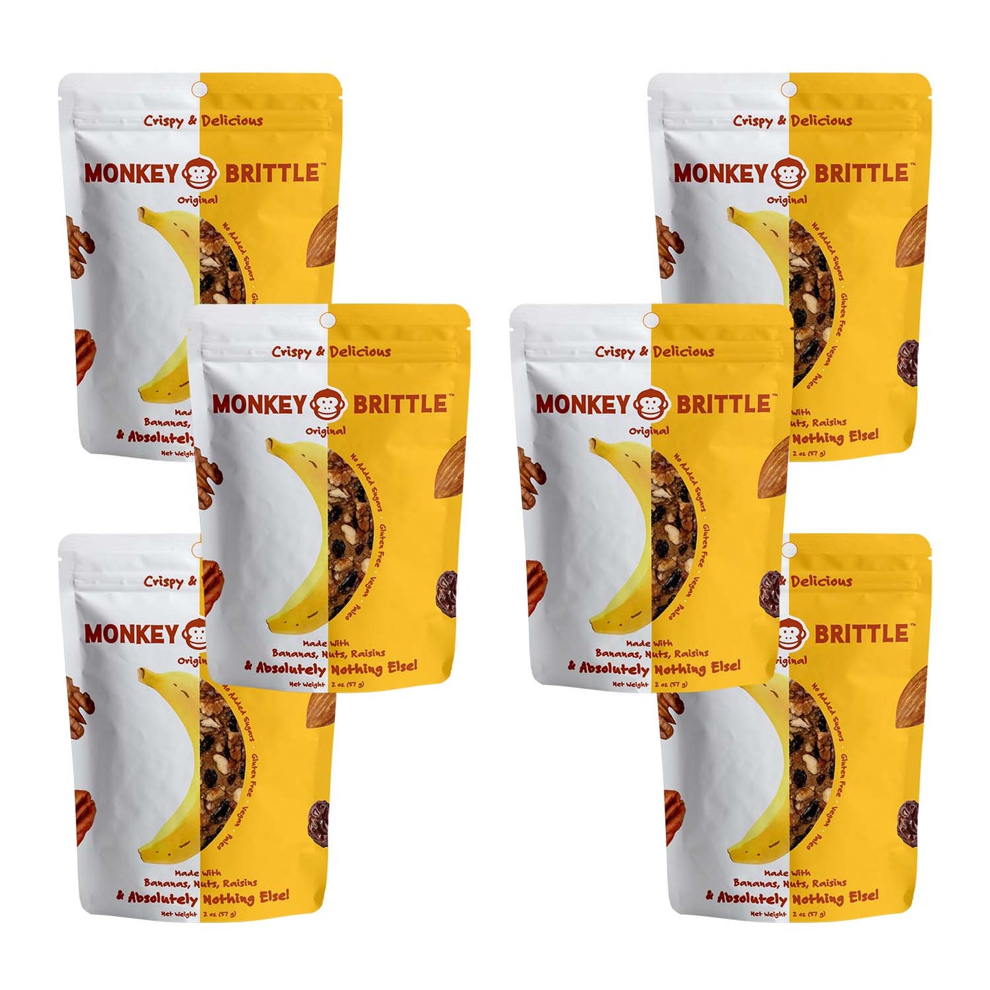 Monkey Brittle - (6) Small 2oz bags