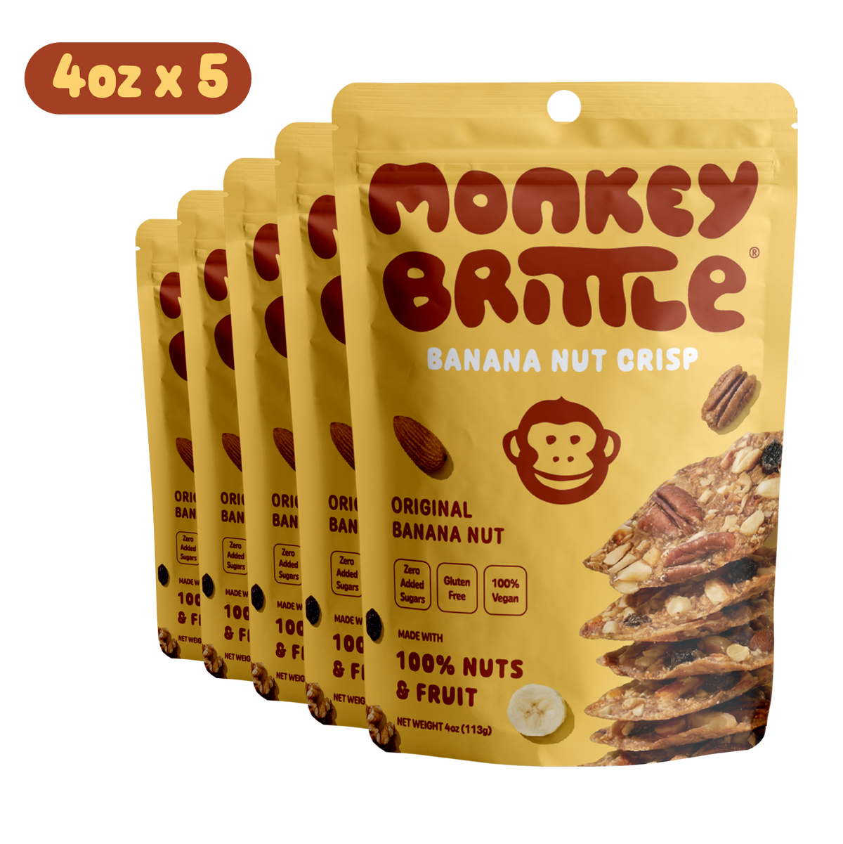 Monkey Brittle - (5) Large 4oz Bags