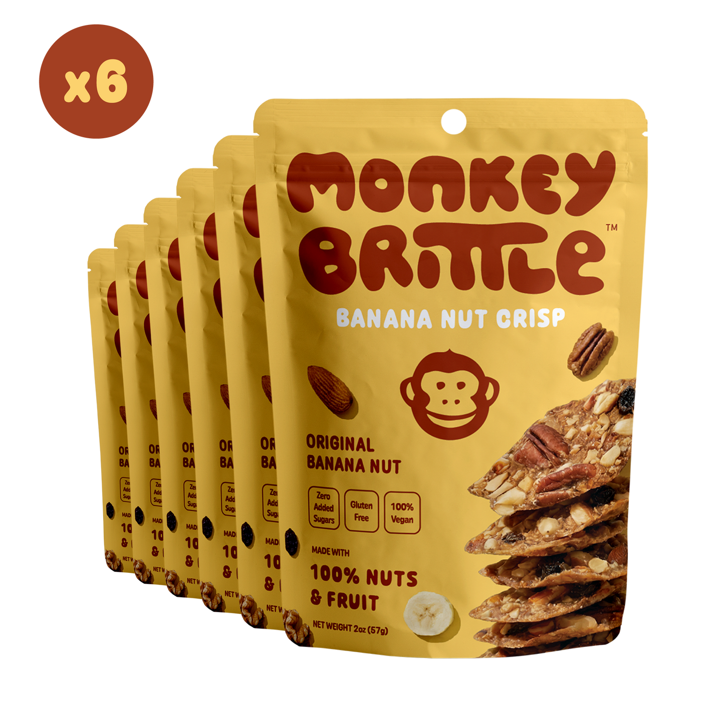 Monkey Brittle - (6) Small 2oz bags